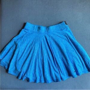 Hollister Blue Floral Skater Skirt